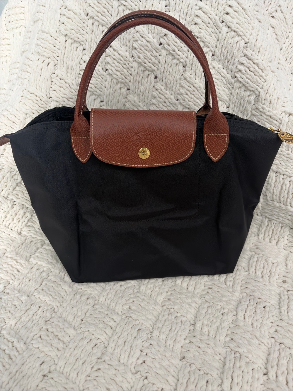 Longchamp Black Foldable Tote